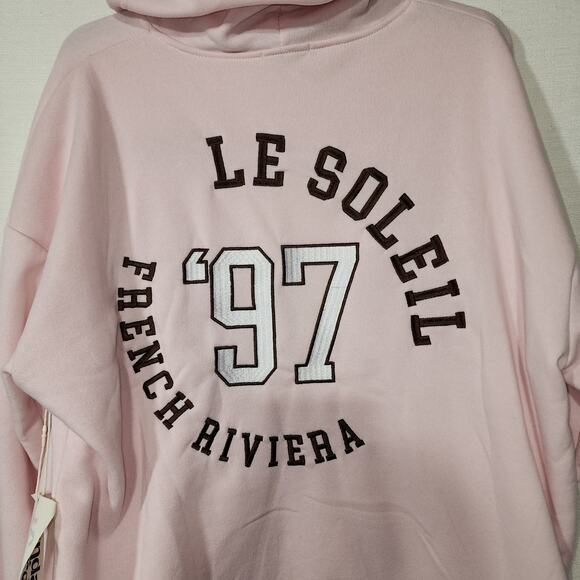 French Riviera pink hoodie women's Large - Picture 6 of 8
